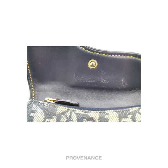 🔴 Christian Dior Saddle Wallet - Trotter Jacquard Navy - Picture 10 of 10